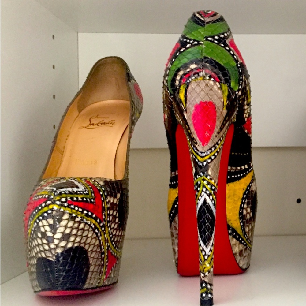 Multi- Color Christian Louboutin in great condition worn only a few times.